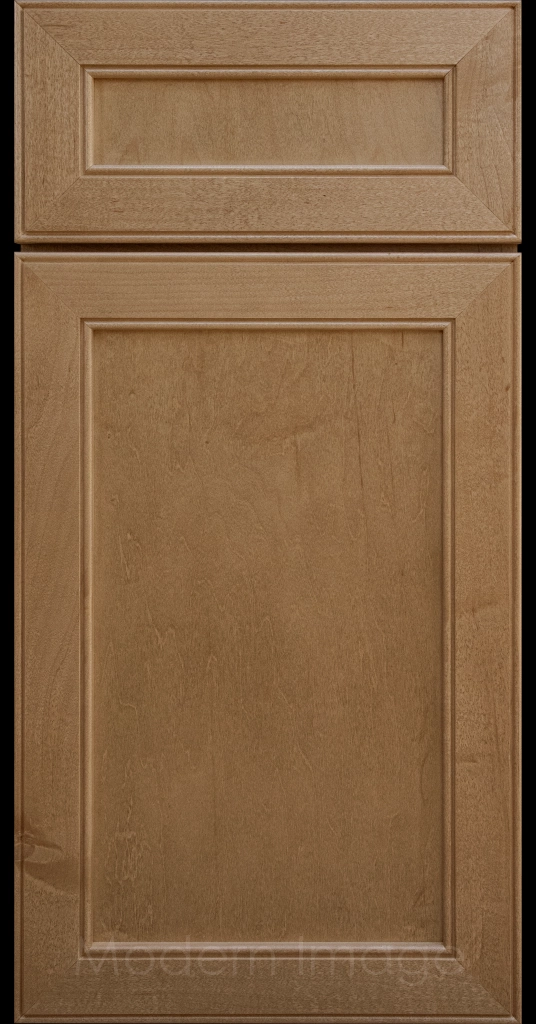 Stained Davis refined Shaker style kitchen cabinet in a Honey stain by Modern Image AZ.